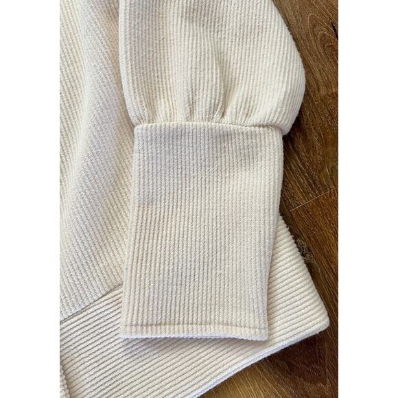 MADEWELL Ivory Flower Shaped Buttons Ottoman Rib Cardigan Size Small EUC‎ - Picture 7 of 13